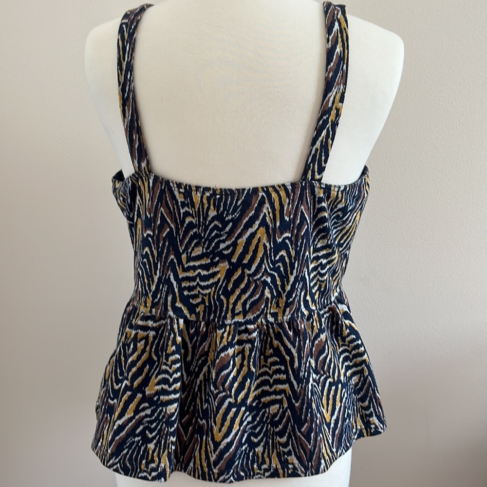 Anthropologie Jaime Zebra Peplum Top Large - image 7